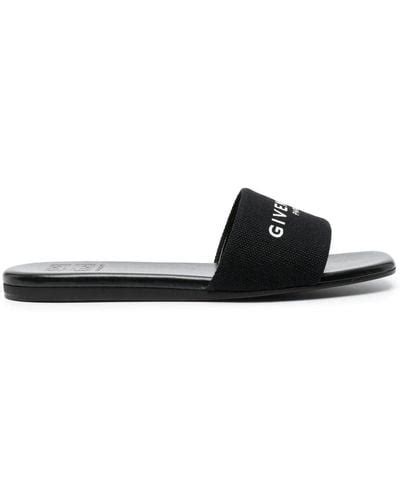 givenchy fur slides black|givenchy 4g flat mule sandals.